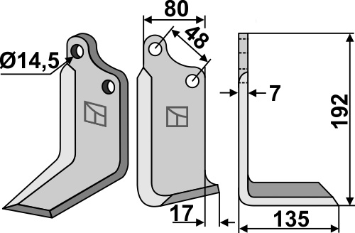 BL5544 Fräsmesser R - passend zu Maschio / Gaspardo 29100407