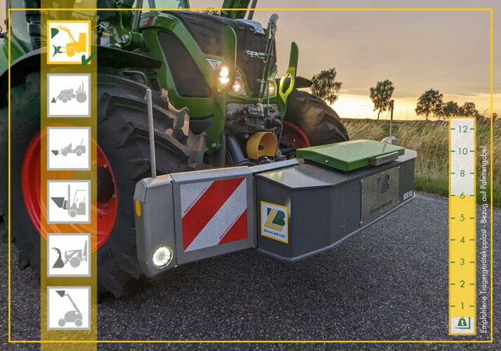 Bressel und Lade Front - / und Heckgewicht mit Staufach