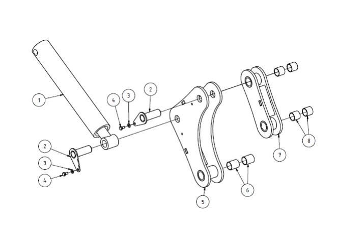 BL18154 Saphir Silagekantenverdichter: Klappkinematik