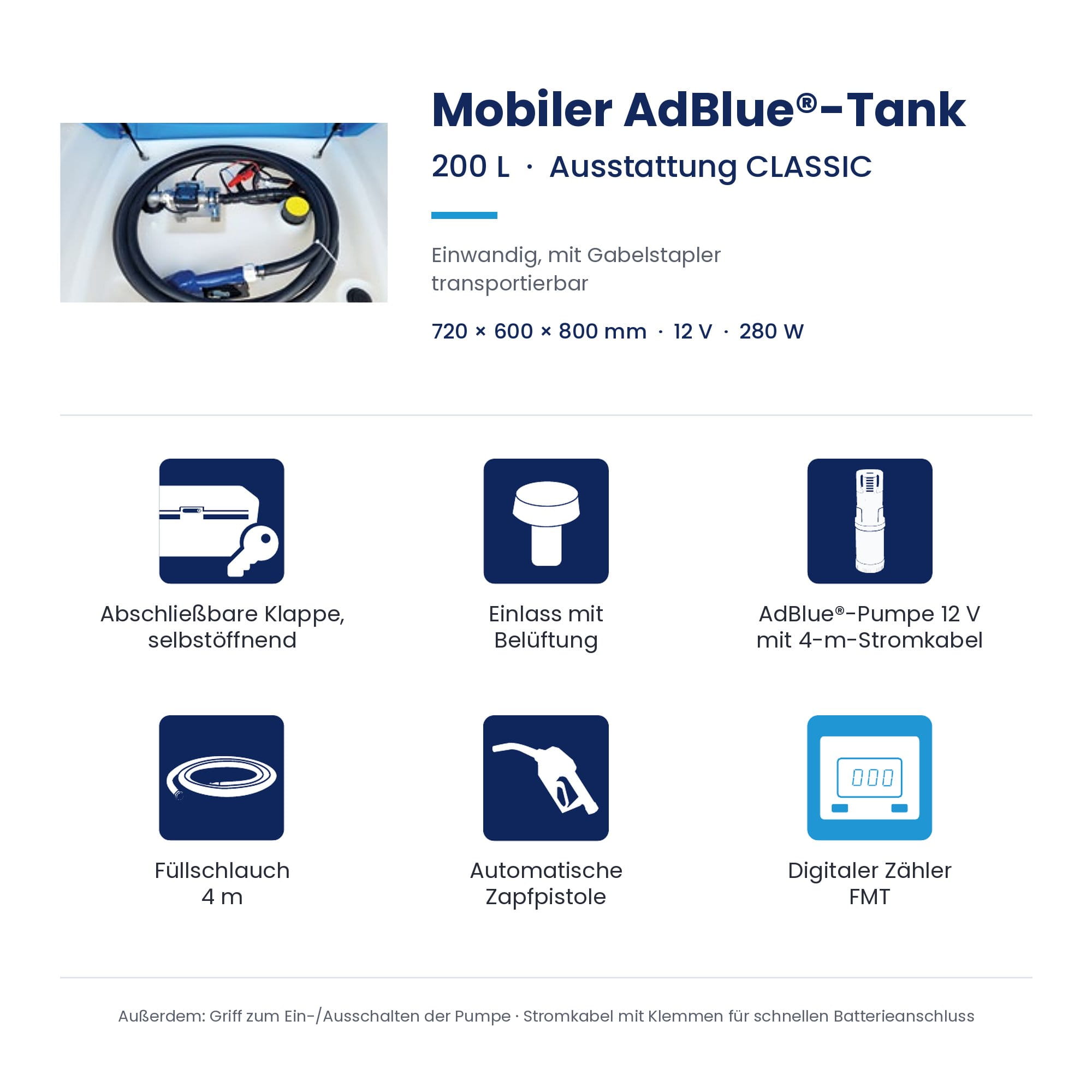 Tank, AdBlue, 200 L, Pumpe, Kabelsalat?