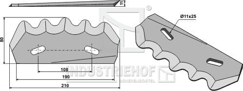 BL29682 Futtermischwagenmesser L - passend zu Strautmann 60603502