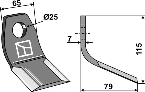 BL27959 Y-Messer - passend zu Röll 600613