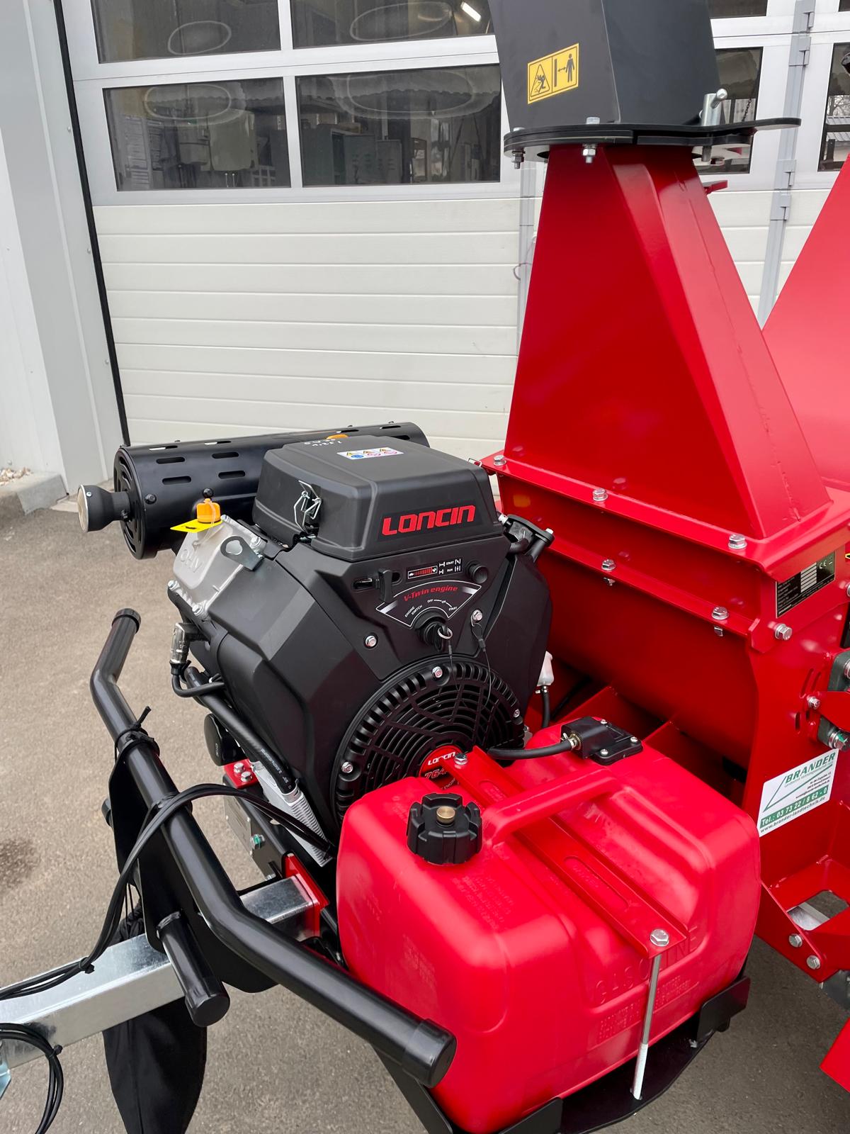 BRUGGER HX14 wood chipper with petrol engine - road legal