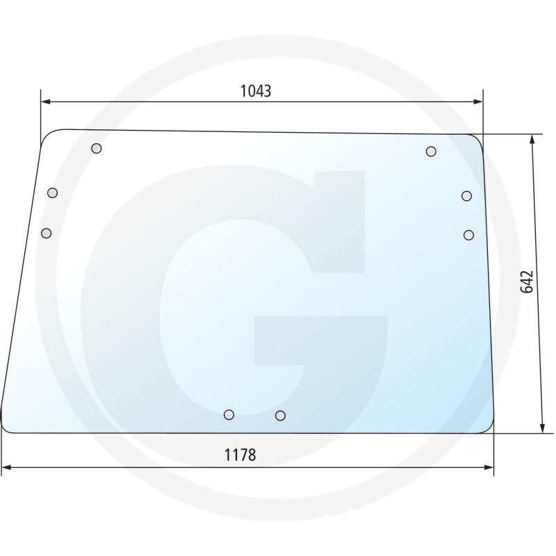 Rear window - suitable for cabin SEK 299 SK 74 / VCE