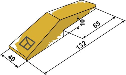 18300-20 Baggerzahn zum Anschweißen
