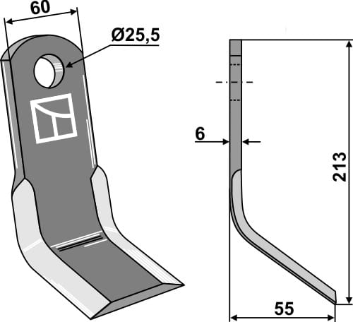 BL63-LAG-05 Y- Messer 212mm - passend zu Lagarde