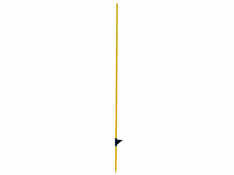 10x Glasfiberpfahl 160 cm, gelb