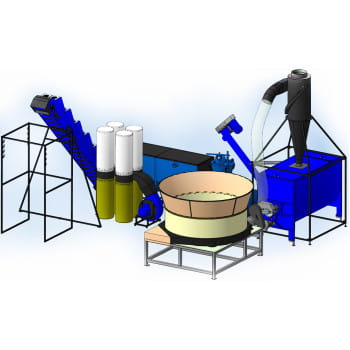 Stroh Pelletieranlage bis 700 kg/h – Hochleistungs-Produktionslinie 91 kW