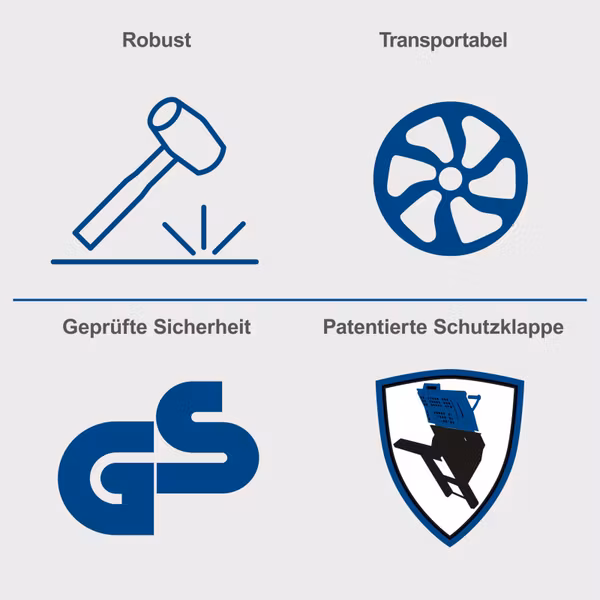 Scheppach Wippkreissäge 230 V, 700-mm-Blatt, bis 250 mm, bis 1.500 mm
