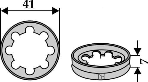 BL3963 Stützscheibe 41mm - passend zu Perfect 3.03025 / Tünnißen & Stocks