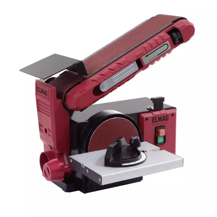 ELMAG Combination Sander - 230 V | Belt & Disc Sander with Polishing Attachment