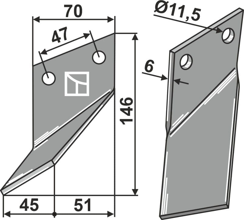 BL27801 Rotorzinken, linke Ausführung