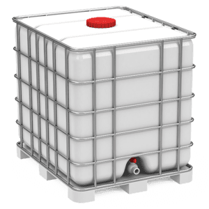 IBC-Tote, Plastikbehälter, quadratischer Behälter, Jurykan, roter Deckel