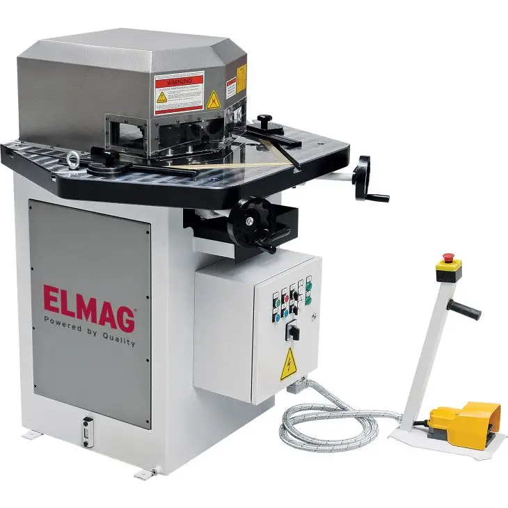 ELMAG Hydraulische Ausklinkmaschine, Stanzmesser 200 × 200 mm, 30–140°