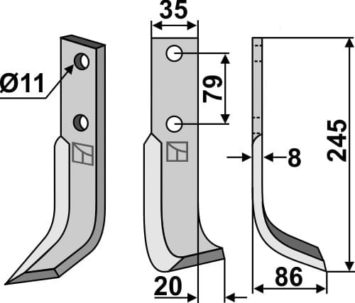 BL5726 Fräsmesser PAS-02R