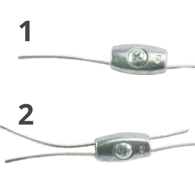 Galvanised fence wire connector - egg shape