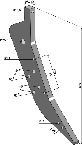 Tiefenlockerer Zinken 640mm - passend zu Maschio Gaspardo Attila, Pinocchio