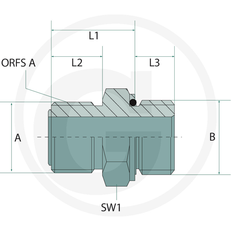 Gerader Adapter 11/16 M-ORFS x M14 M-MET-ORK