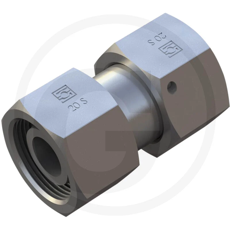 Hydraulikverschraubung, Rohrverbinder, Metall, Sechskantmuttern, Innengewinde