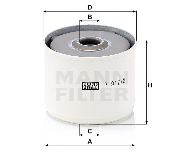 BLP9172x Mann Filter P 917/2 x Kraftstofffilterelement