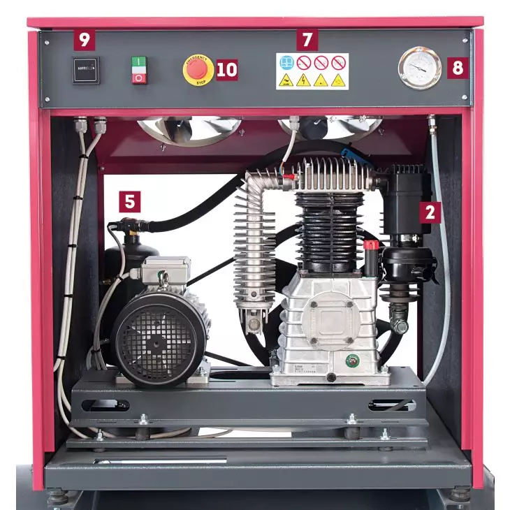 Kraftstoffmotor, Gasdruck, Motorblock, Ventilspannsystem, Kühlrippen