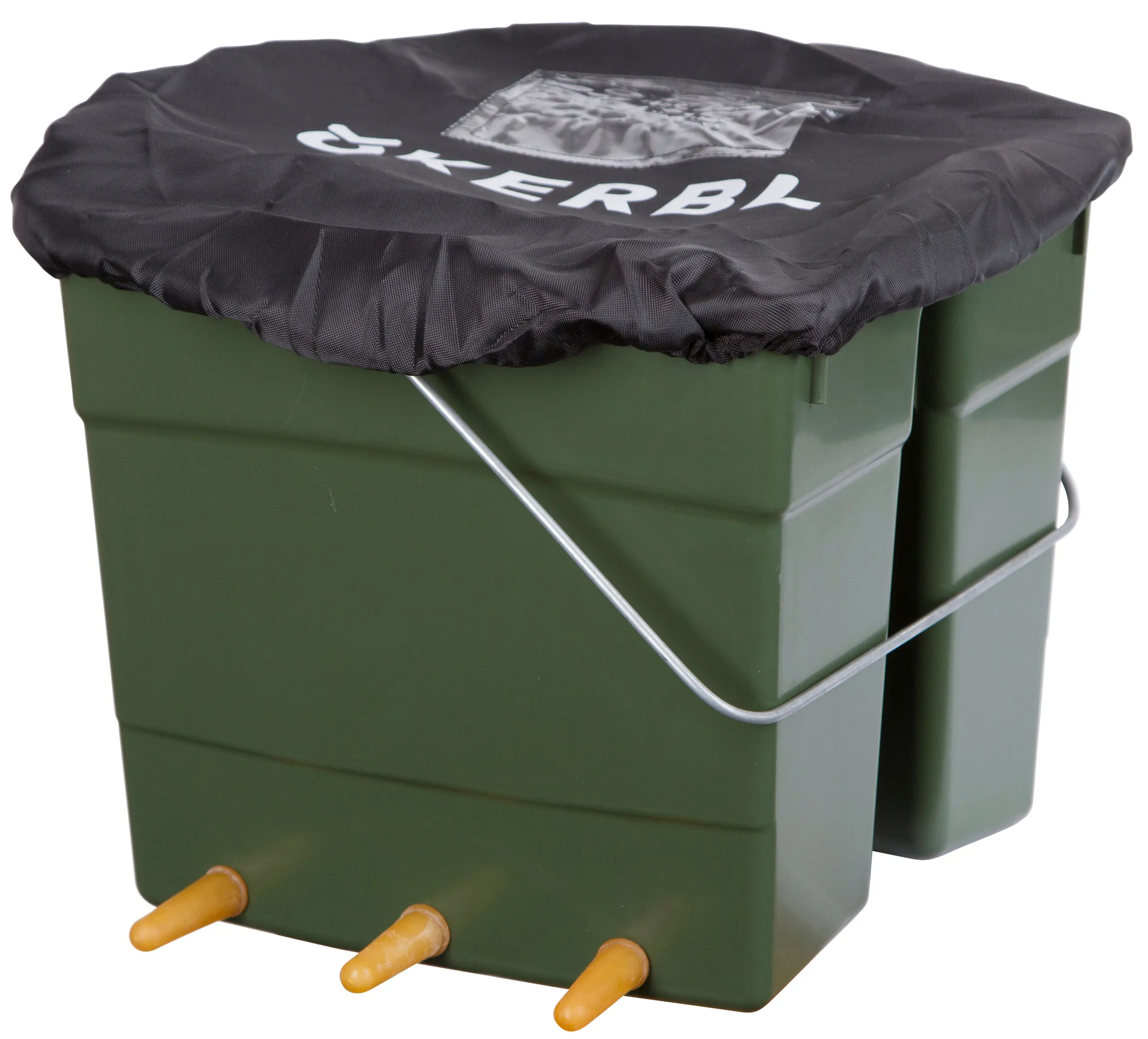 2x Eimerabdeckung mit Beschriftungsfeld – flexibel & wasserabweisend | schwarz