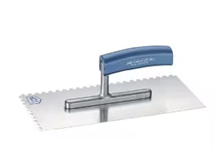 Jung-Henkelmann smoothing trowel with curved handle
