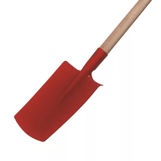 bêche française en acier trempé – lame de 28 cm, manche en bois de 100 cm