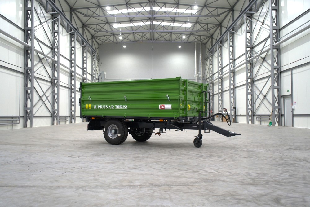 landwirtschaftlicher Anhänger, Grün, Containeranhänger, einachsig, Pritsche