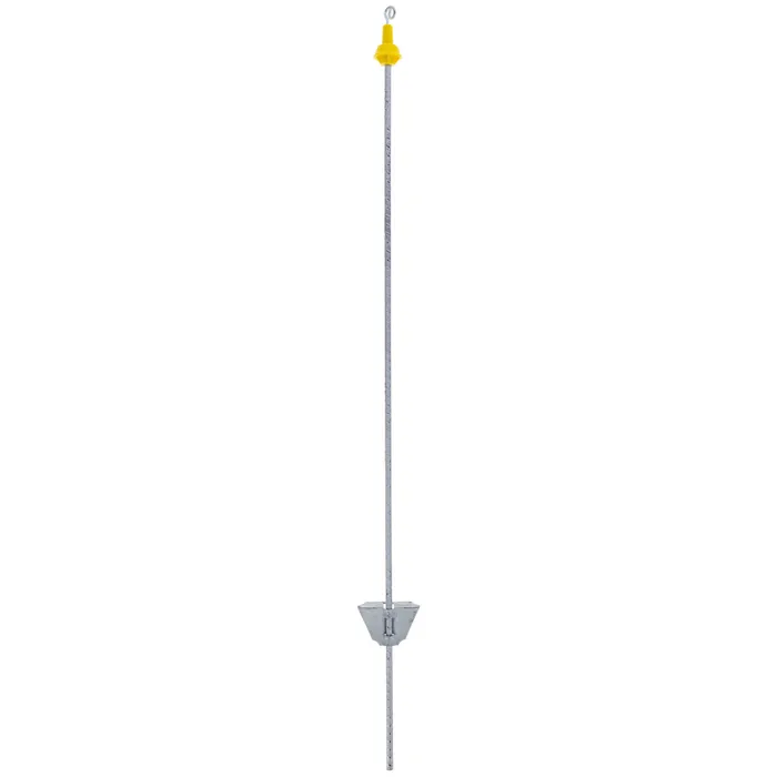 30x Federstahlpfahl Profi mit Metallöse, silber, 108cm