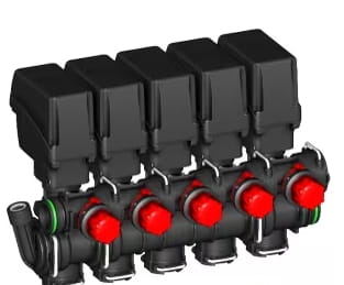 ARAG Teilbreitenventilgruppe Serie 863T elektrisch, für 5 Teilbreiten