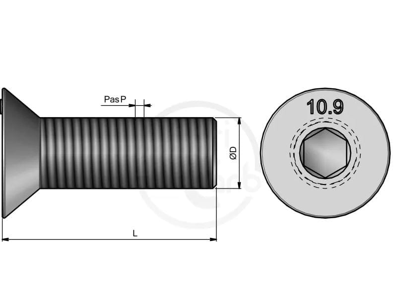 BLBTFHC1225 AC Schraube + Mutter - 12x25 10.9