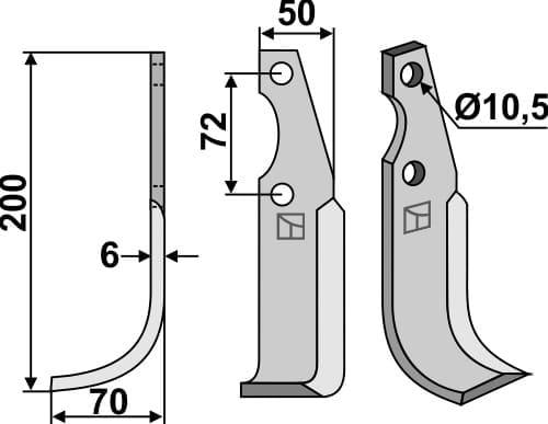 BL4935 Fräsmesser L - passend zu Casorzo SU4 - CU6