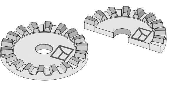 660-003 Typ C Klemmverstellscheibe 18 Zähne