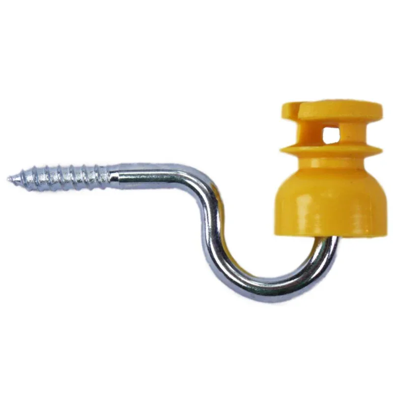 25× Schlitzisolatoren S161 für Litze & Draht – gelb, UV-beständig, 6 mm Stütze