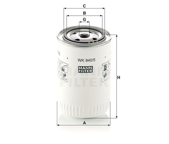 BLWK9405 Mann Filter WK 940/5 Kraftstoffwechselfilter