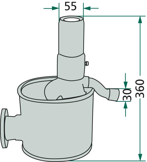 Auspuff - passend zu Case JXU / New Holland