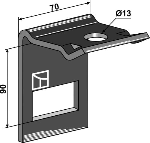 BL28609 Halter für Zinken 45x12