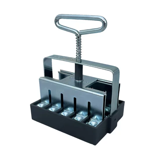 Einhand-Erdpresse für 20 Mini-Erdblöcke 20x20x20 mm | Profi Soil Block Maker aus verzinktem Stahl für Aussaat