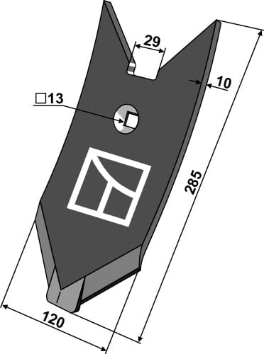 Scharspitze 285mm - passend zu Lemken Karat