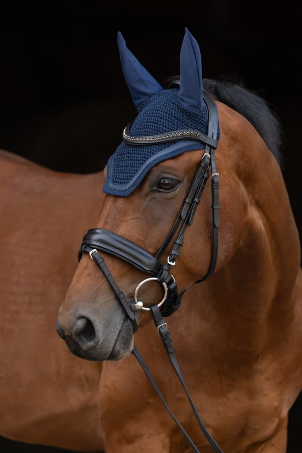 Fliegenhaube Linea | mit Leder-Applikation