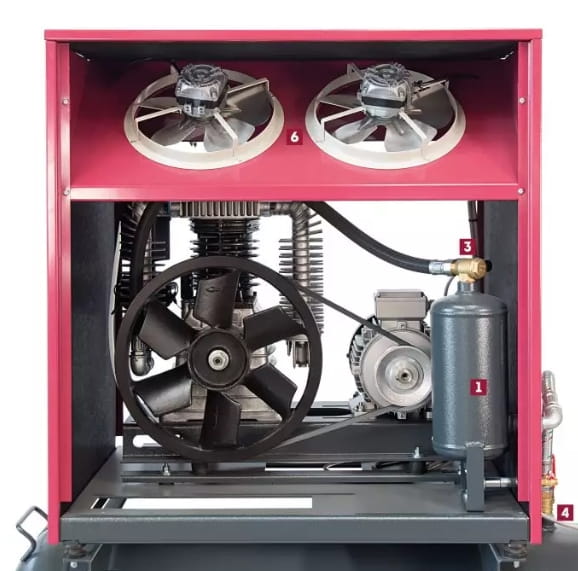 ELMAG Profi-Line Silent Compressor – 450 l/min, 15 bar, 68 dB(A)