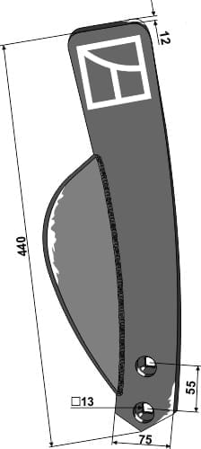 BL22757 Randleitblech rechts - passend zu Farmet 4005379