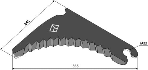 Couteau à balles rondes 5 mm - compatible avec Welger 0982.21.05.00