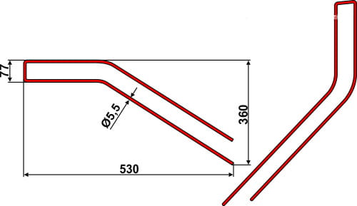 BLE013377 Schwadgitterzinken - passend zu Claas WS / WSDS - 0009021111, 9021111, 43980