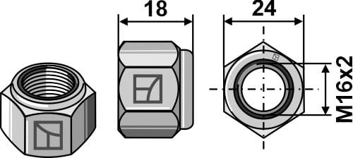 Self-locking nut - M16x2