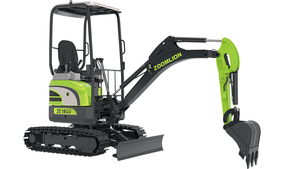 Mini-pelle Zoomlion 1,8 t – Pelle compacte, commande proportionnelle et TOPS/FOPS