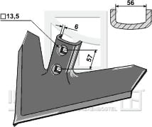 BL2233 Gänsefußschar 050-PWV-1400 John Deere
