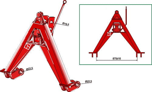 Kramp Schlepperdreieck / Kupplungsdreieck Kat. 2S, 164,90 Kramp Schlepperdreieck / Kupplungsdreieck Kat. 2S, 164,90