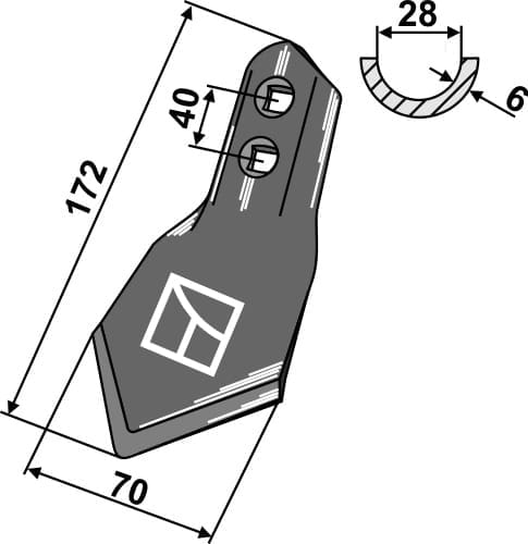 BL28200 Schar 172mm - passend zu Kongsklide